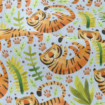 Tiger In Tropical Plants Modern Jersey