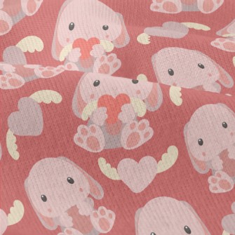 Pink Rabbit Holding A Toy In H Modern Jersey