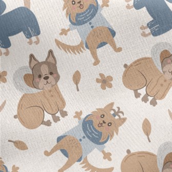 Dog Wearing Warm Clothes Jersey Backed Fleece