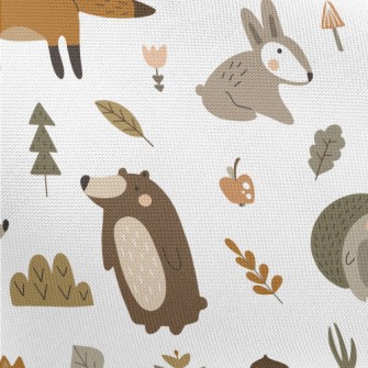 Cute Animals Living Together Pongee