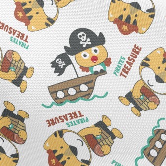 Pirate Animals On A Boat Pongee