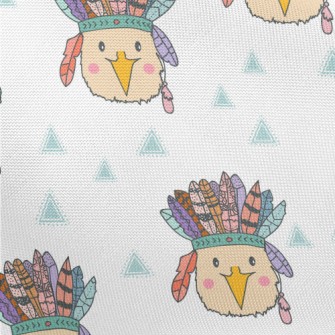 Bird Wearing Indian Chief Hat Pongee