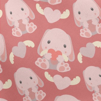 Pink Rabbit Holding A Toy In H Pongee