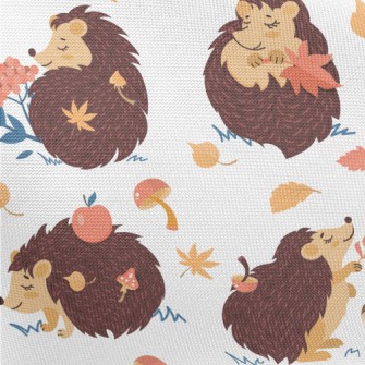 Cute Animals Playing With Mapl Pongee