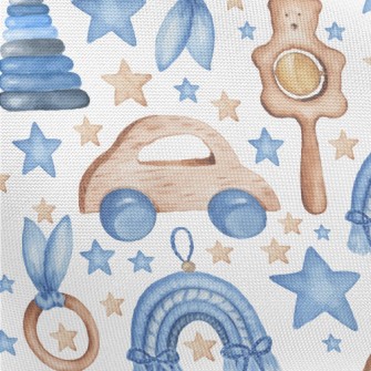 Blue Baby Toys Pongee