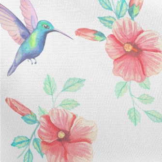 Blue Hummingbird Collecting Ne Pongee
