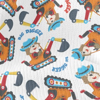 Small Animal Driving An Excava Stretch Jersey