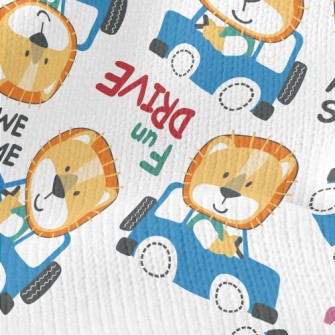 Smiling Animal Driving A Car Stretch Jersey