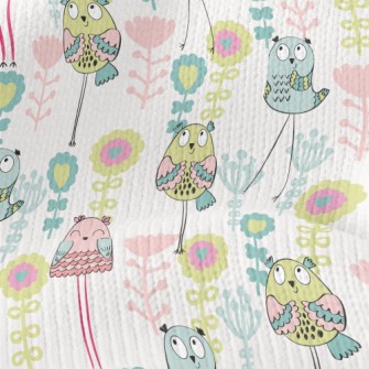 Playful Big-eyed Animal Smiles Stretch Jersey