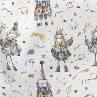 Gorgeous Snowman Holding A Fai Lightweight Cotton Poplin
