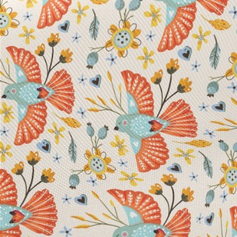 Graceful Bird Flying High Midweight Cotton Poplin
