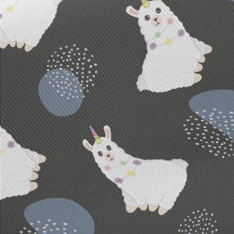 Alpaca With Colorful Horn Midweight Cotton Poplin