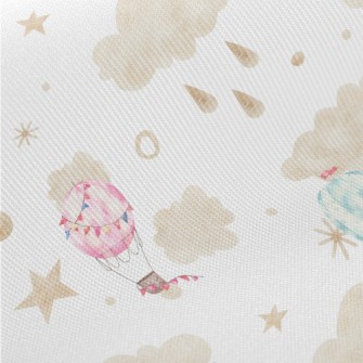 Colorful Hot Air Balloons In T Midweight Cotton Poplin