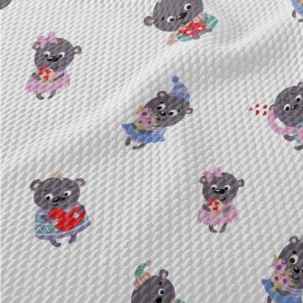 The Little Bears Send Each Oth Birdseye Piqué