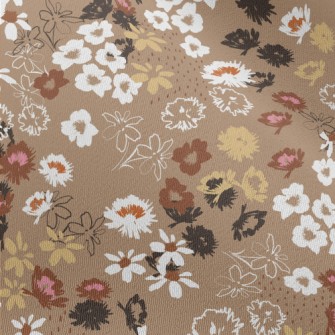 Colorful Blooming Flowers Chiffon