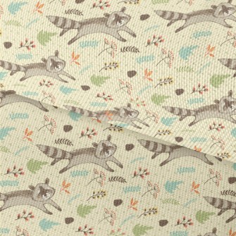 Happy Raccoon Running Waterproof Oxford