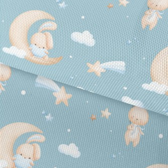 Rabbit Sitting On The Moon Waterproof Oxford