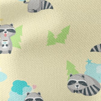 A Raccoon's Day In The For Waterproof Canvas