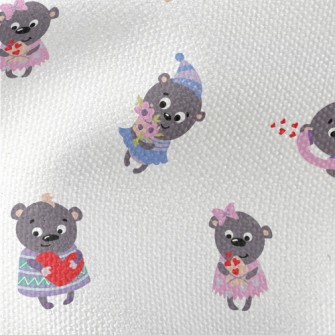 The Little Bears Send Each Oth Waterproof Canvas
