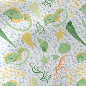 Stingray And Shells In The Sea Waterproof Canvas