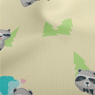 A Raccoon's Day In The For Athletic Mesh Flat Back