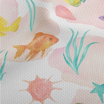 Beautiful Colorful Aquarium Athletic Mesh Flat Back