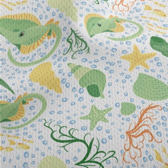 Stingray And Shells In The Sea Athletic Mesh Flat Back