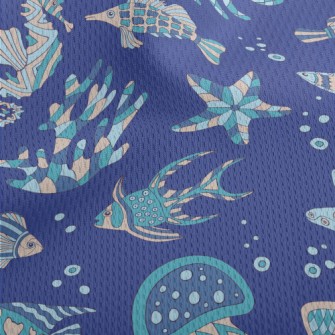 The Underwater World Made Up O Athletic Mesh Flat Back