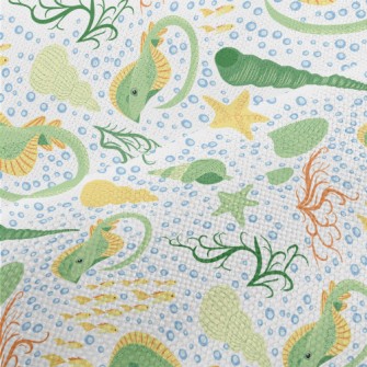 Stingray And Shells In The Sea Performance Linen