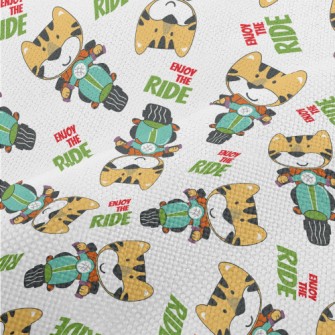 Cute Animals Riding Motorcycle Performance Linen