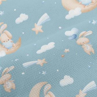 Rabbit Sitting On The Moon Performance Linen