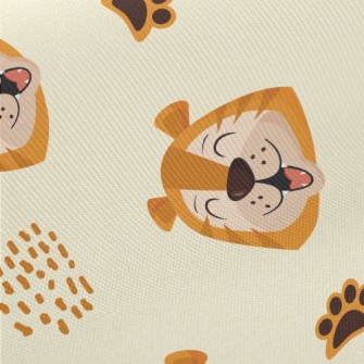 Smiling Animal Faces Twill