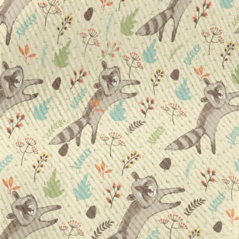 Happy Raccoon Running Standard Corduroy