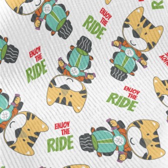 Cute Animals Riding Motorcycle Standard Corduroy
