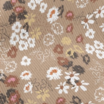 Colorful Blooming Flowers Standard Corduroy