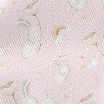 Flying Rabbit Holding Flowers Standard Corduroy