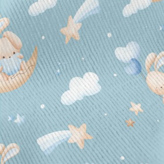 Rabbit Sitting On The Moon Standard Corduroy