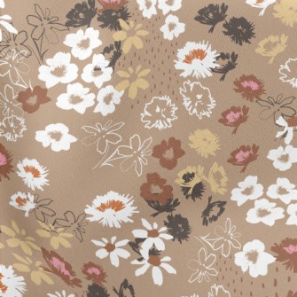 Colorful Blooming Flowers Stretch Ponte