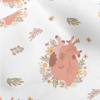 Flowers Wrapped Around The Hea Micro Fleece