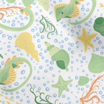 Stingray And Shells In The Sea Micro Fleece