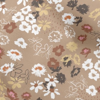 Colorful Blooming Flowers Micro Fleece