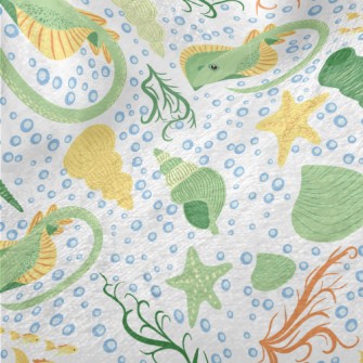 Stingray And Shells In The Sea Minky