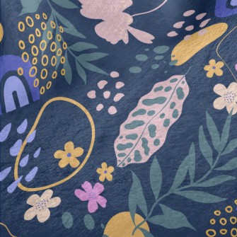Colorful Fantasy Tropical Plan Minky