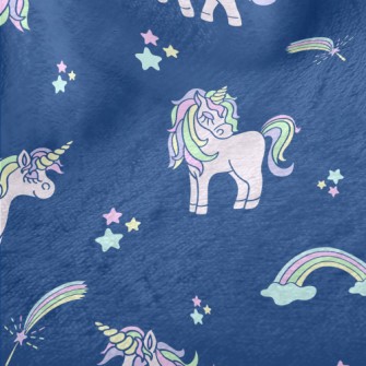 Pink Unicorn With Closed Eyes Minky