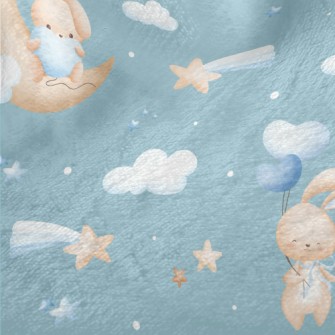 Rabbit Sitting On The Moon Minky