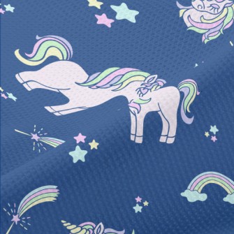Pink Unicorn With Closed Eyes Piqué