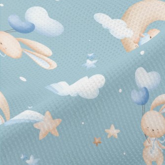 Rabbit Sitting On The Moon Piqué