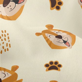 Smiling Animal Faces Lightweight Performance Linen