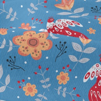 Flowers And Red Birds Modern Jersey