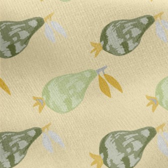 Hand-painted Unripe Gourd Jersey Backed Fleece